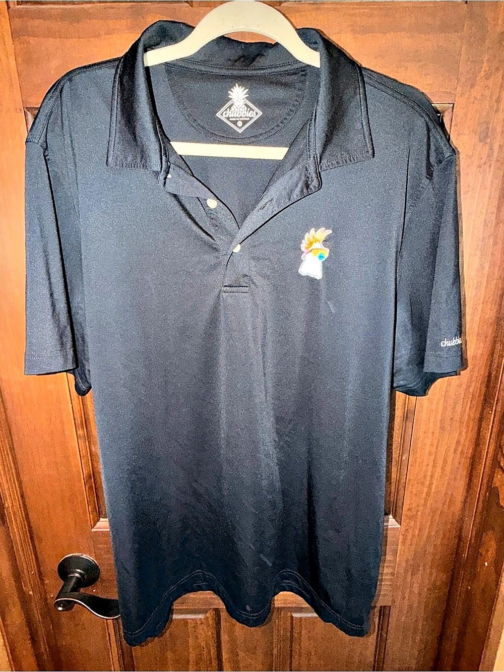 Chubbies The Dude Where's Macaw Performance Polo Black XL
